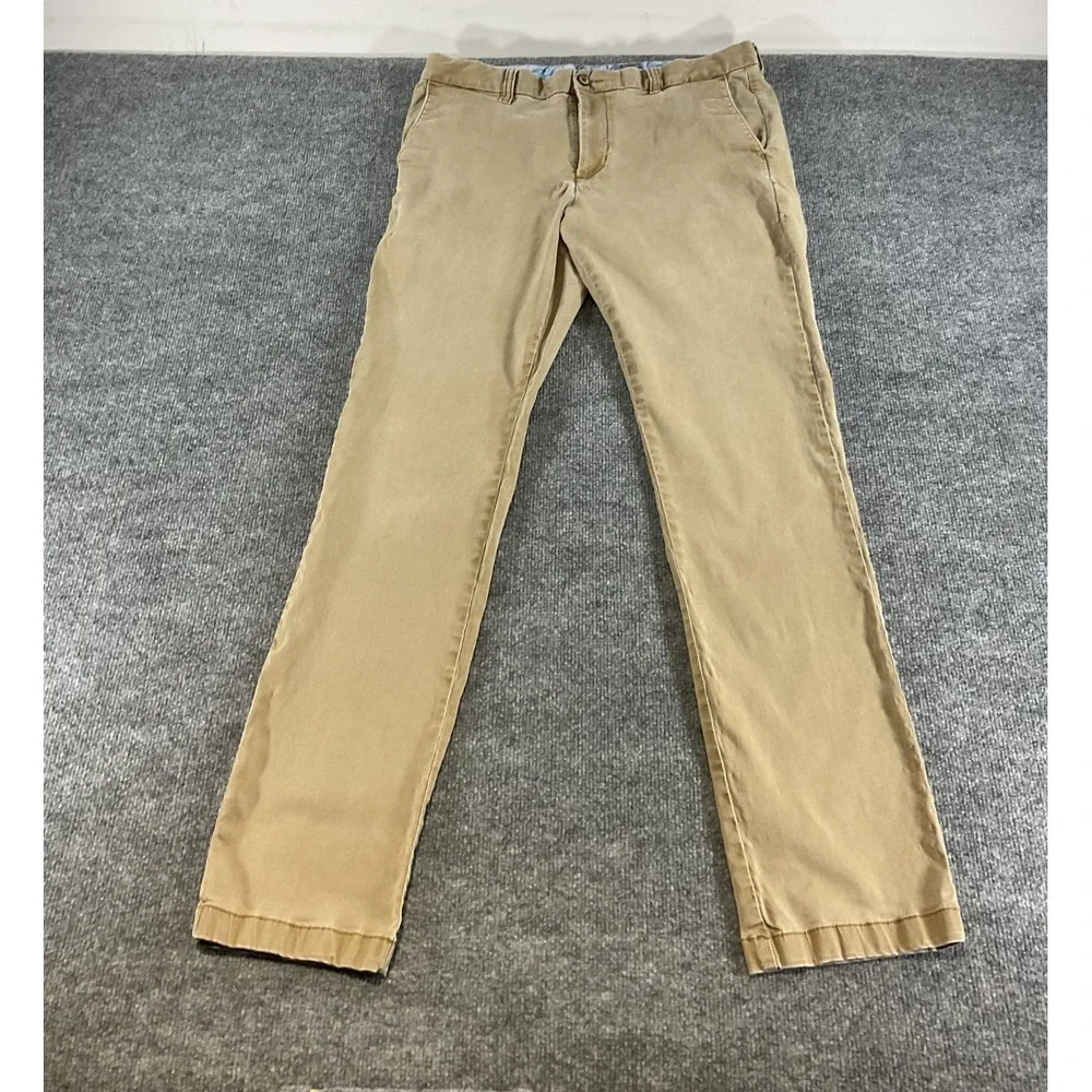 Tommy Bahama Men's Chino Pants 35x34 Khaki Tan Straight Leg Stretch Island Zone